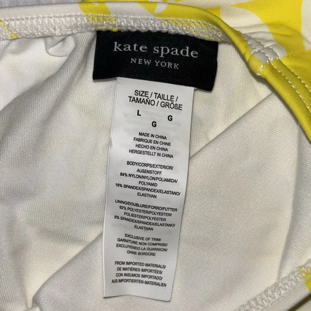 Kate Spade Long Sleeve One Piece Swim Suit Rash Guard‎ Large New With Tags